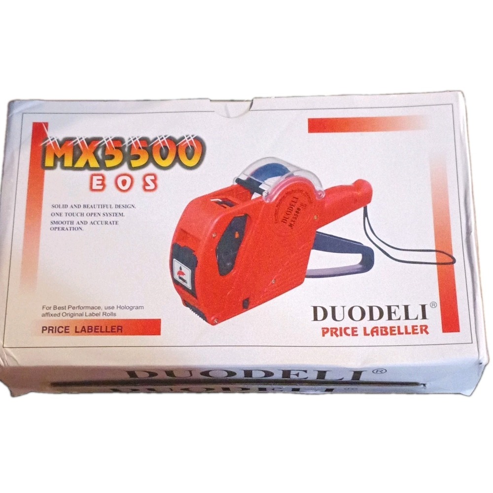 New Duodeli EOS MX5500 Manual Handheld Labelling Machine Pricing Gun Red/Black